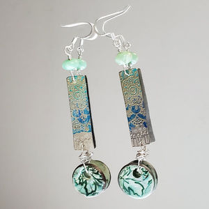 Sea Foam Earrings by Dana George Originals